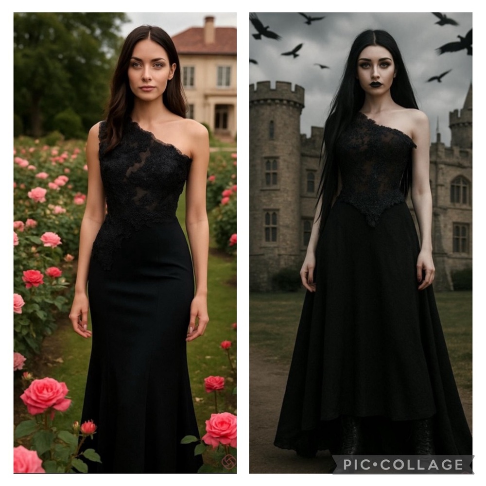 Alberto Makali Black Lace Evening Top Size S Party Occasion Feminine Gothic
